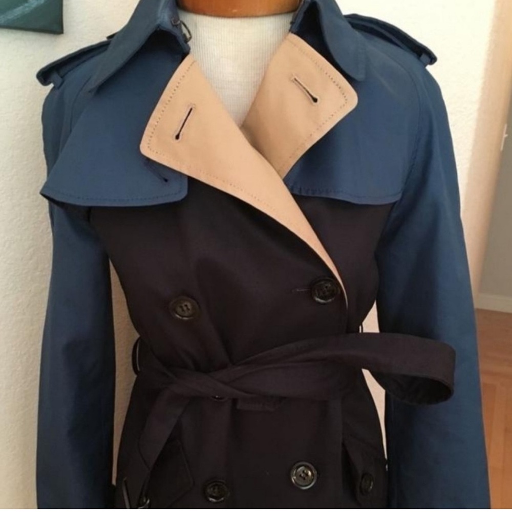 NWOT Coach Colorblock Trench Coat